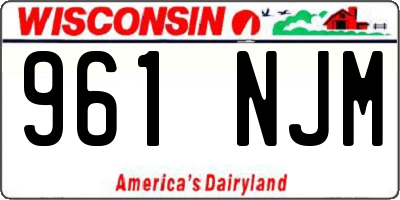 WI license plate 961NJM