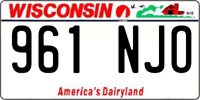 WI license plate 961NJO