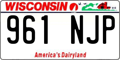 WI license plate 961NJP
