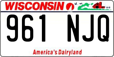 WI license plate 961NJQ