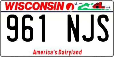 WI license plate 961NJS