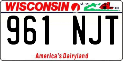 WI license plate 961NJT