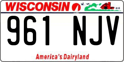 WI license plate 961NJV