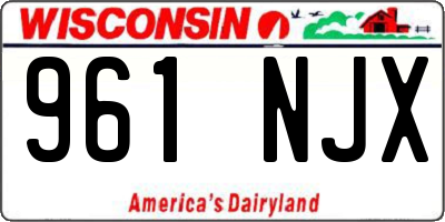 WI license plate 961NJX