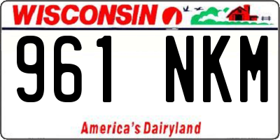 WI license plate 961NKM