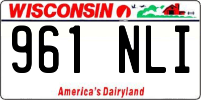 WI license plate 961NLI