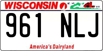 WI license plate 961NLJ