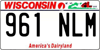 WI license plate 961NLM