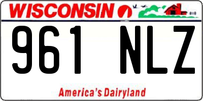 WI license plate 961NLZ