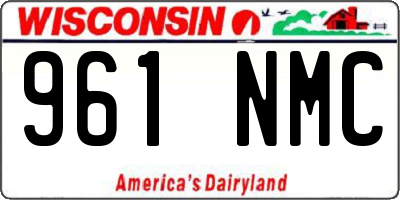 WI license plate 961NMC