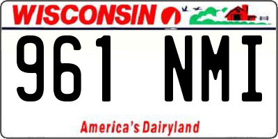 WI license plate 961NMI
