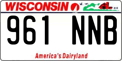 WI license plate 961NNB