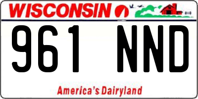 WI license plate 961NND
