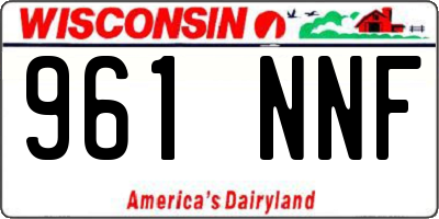 WI license plate 961NNF