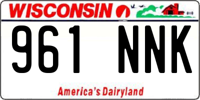 WI license plate 961NNK