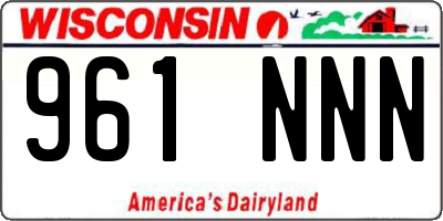 WI license plate 961NNN