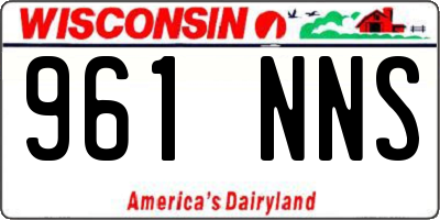 WI license plate 961NNS
