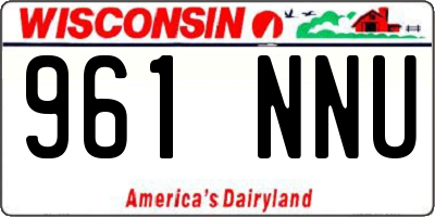 WI license plate 961NNU