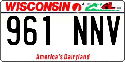 WI license plate 961NNV