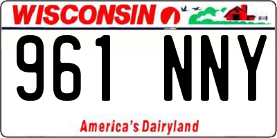 WI license plate 961NNY