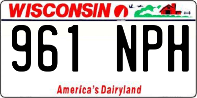 WI license plate 961NPH