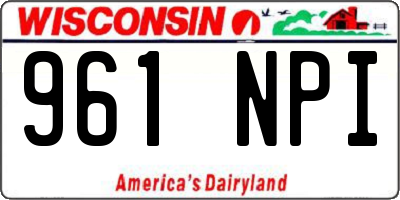 WI license plate 961NPI