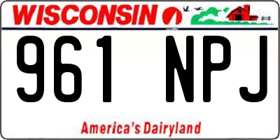 WI license plate 961NPJ