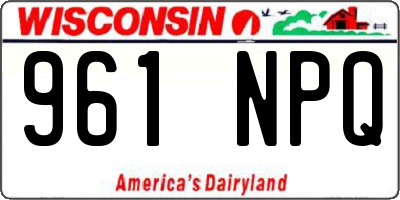 WI license plate 961NPQ