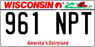 WI license plate 961NPT