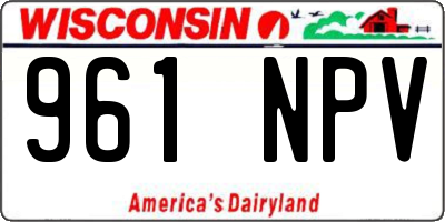 WI license plate 961NPV