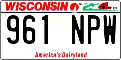 WI license plate 961NPW