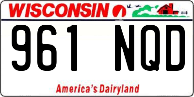 WI license plate 961NQD