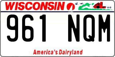 WI license plate 961NQM