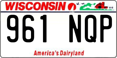 WI license plate 961NQP