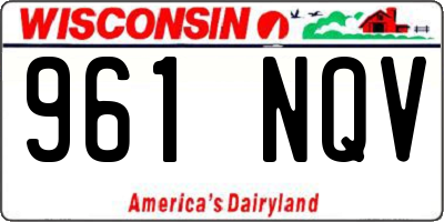 WI license plate 961NQV