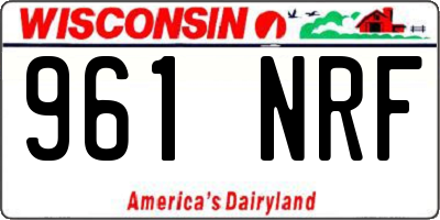 WI license plate 961NRF