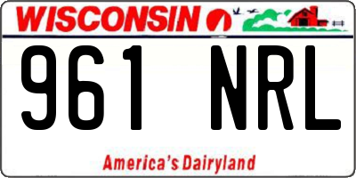 WI license plate 961NRL