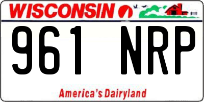 WI license plate 961NRP