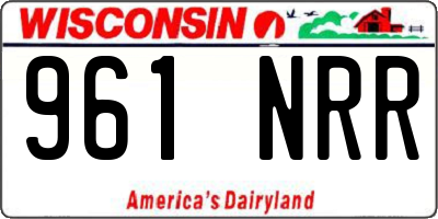 WI license plate 961NRR