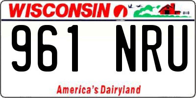 WI license plate 961NRU