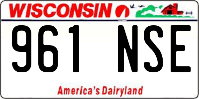 WI license plate 961NSE