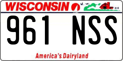 WI license plate 961NSS
