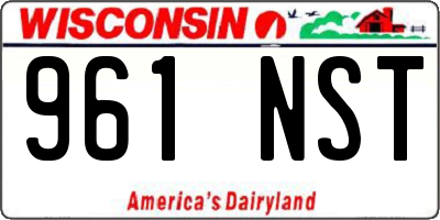 WI license plate 961NST