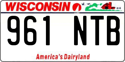 WI license plate 961NTB
