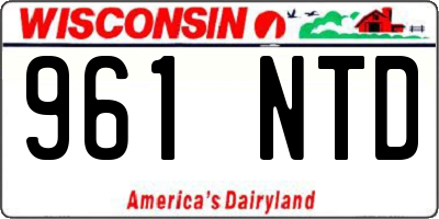 WI license plate 961NTD