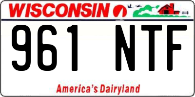 WI license plate 961NTF