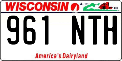 WI license plate 961NTH