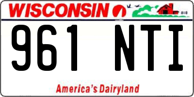 WI license plate 961NTI
