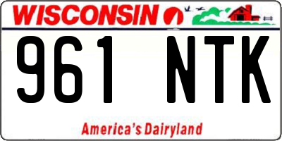 WI license plate 961NTK