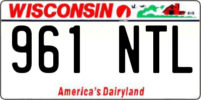 WI license plate 961NTL